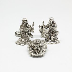 Belén miniatura en plata